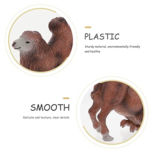 NOLITOY Camel Figurine Camel Toys Figurines Wild Animal Modelo Llama Toys para La Naturaleza Ciencias Aprendizaje Fauna Fauna Suministros de Fiesta Marrón