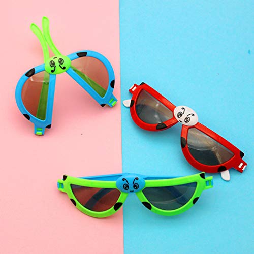 NUOBESTY 6 Piezas Gafas Divertidas Gafas de Sol de Fiesta Gafas de Mariquita Gafas de Sol Disfraz para niños favores de Fiesta Suministros Divertidos para Fiestas (Color Aleatorio)