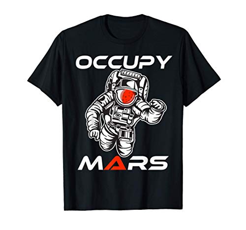Occupy Marte astronauta Terraform Marte Explorador Espacial Camiseta
