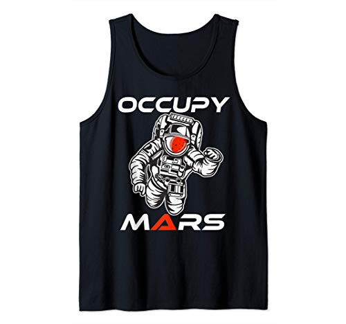Occupy Marte astronauta Terraform Marte Explorador Espacial Camiseta sin Mangas