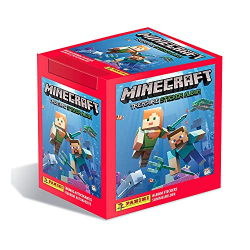 Panini Colección de pegatinas Minecraft (50 paquetes), Multi, 1