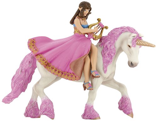 Papo - Princesa con Lira montada a Caballo , Figura con diseño Mundo de Hadas (2039057)