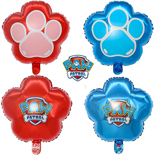 Paw Dog Patrol Balloons,Globos de Patrulla Canina,Globos De Dibujos Animados,Paw Patrol Globos Cumpleaños,Niños Niñas Juego de Decoración de Cumpleaños,Suministros para Fiestas Infantiles (2 años)