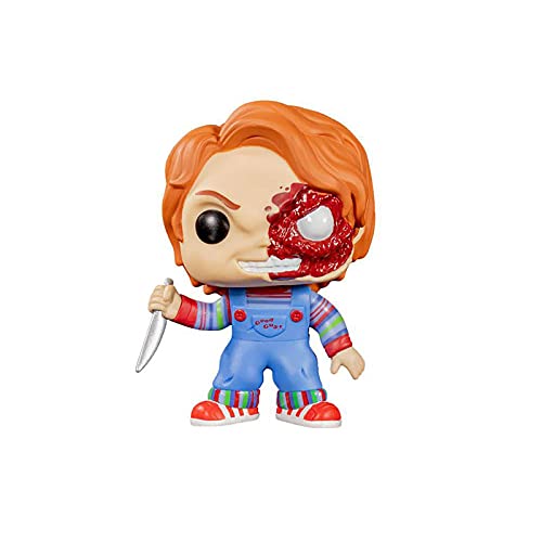 Películas de terror Series Child'S Play Pop Vinilo Figura #798 Half Battle Damaged Chucky Collection Figura de acción Juguetes Regalos para niños