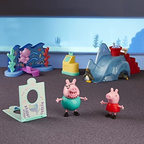 Peppa Pig - Peppa's Adventures - Peppa en el Acuario - Juguete Preescolar: 4 Figuras y 4 Accesorios - A Partir de 3 años (F44115X0)