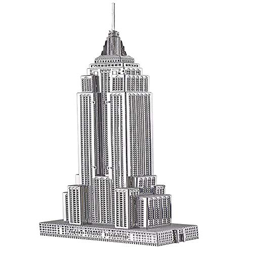 piececool Puzzle 3D DIY modelo de metal para adultos Empire State BUILDING-21pcs (plata)
