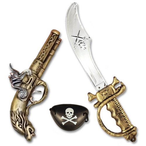 Pirate Weapons Set 3pc (accesorio de disfraz)