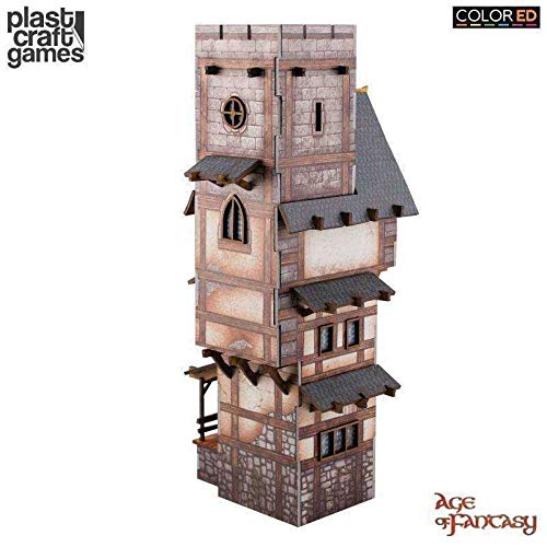 Plast Craft Games Age of Fantasy Colored Miniature Gaming Model Kit 28 mm Scholar's Tower