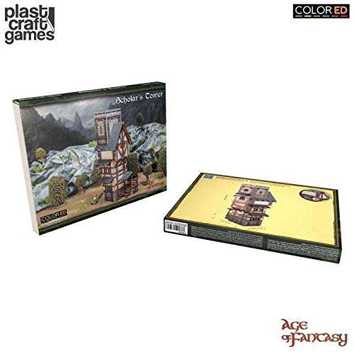 Plast Craft Games Age of Fantasy Colored Miniature Gaming Model Kit 28 mm Scholar's Tower