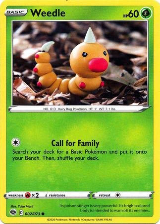 Pokemon Single Card WEEDLE 002/073 Campeón Camino