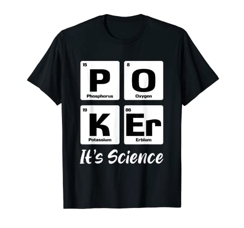 Póker Química Ciencia Cartas Jugador Juego Jugar a Suerte Camiseta