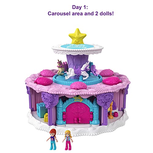 Polly Pocket Calendario de adviento, muñeca con accesorios sorpresa de juguete, óptimo para regalo (Mattel GYW06)