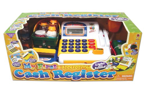 Powco Toys 46160 - Caja registradora electrónica de juguete con accesorios [importado de Inglaterra]