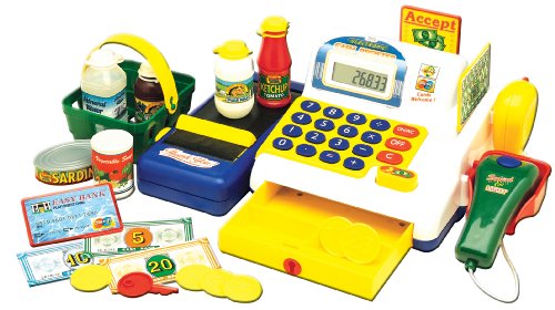 Powco Toys 46160 - Caja registradora electrónica de juguete con accesorios [importado de Inglaterra]