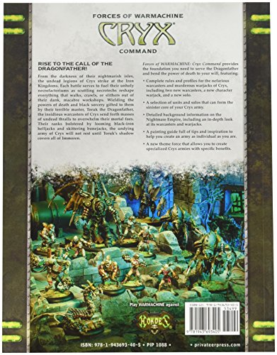 Privateer Press Forces of Warmachine: Cryx Command SC (Libro) Juego en miniatura PIP1088