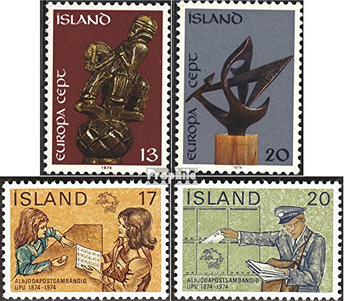 Prophila Collection Islandia 489-490,498-499 (Completa.edición.) 1974 esculturas, 100 años. unión Postal Universal (Sellos para los coleccionistas) esculturas