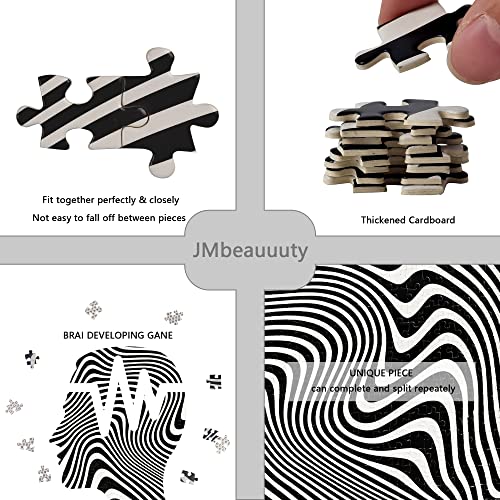 Puzle de 1000 piezas para adultos, imposible, diseño de cebra, color blanco y negro