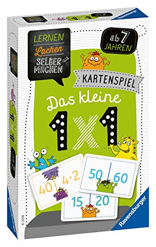 Ravensburger 80350 – Lernen Lachen: Das Kleine 1 x 1, Juego de niños para 1 – 4 Jugadores, Juego de Aprendizaje a Partir de 7 años, Juego de Cartas