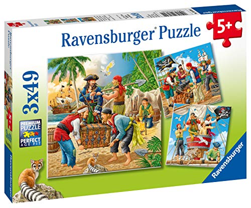 Ravensburger - Puzzle 3 x 49, Aventuras en el Alto Mar (08030)