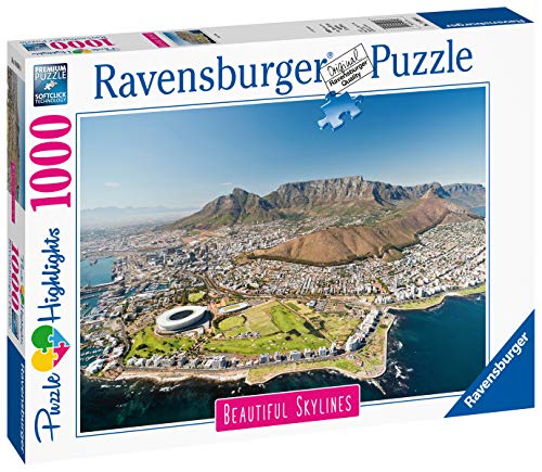 Ravensburger Puzzle, Puzzle 1000 Piezas, Cape Town, Colección Beautiful Skylines, Puzzles para Adultos, Rompecabezas Ravensburger de Alta Calidad