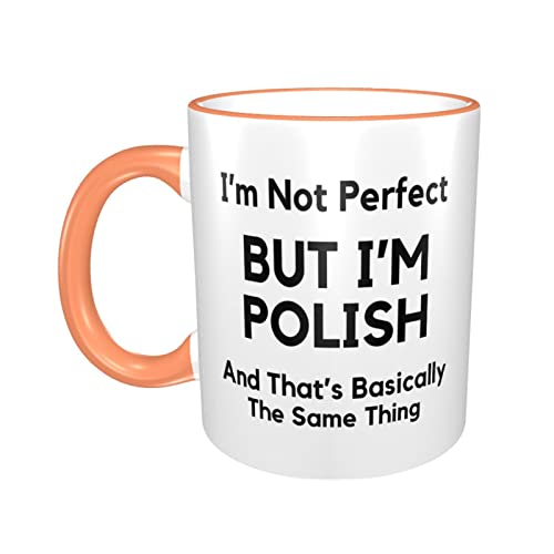 Regalo polaco, regalo para polaco, regalos polacos, orgullo polaco, bandera polaca, I Love Poland, taza de café polaca, regalo polaco, regalo polaco, taza de color naranja
