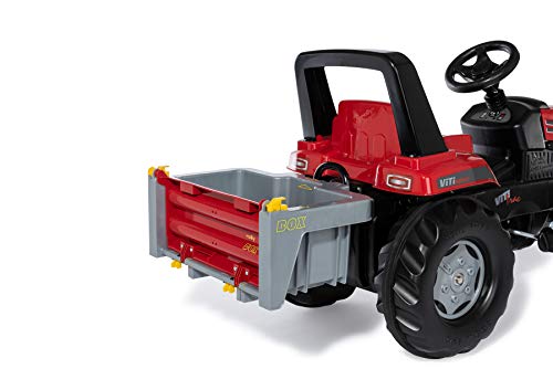Rolly Toys RollyToys 408948 - Remolque para Tractores Infantiles (función de volquete, para niños de 3 a 10 años), Color Gris y Rojo