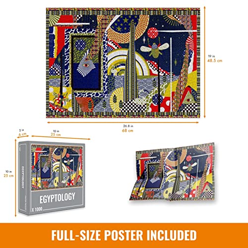 Rompecabezas Cloudberries Egyptology - Rompecabezas Premium de 1000 Piezas con temática del Antiguo Egipto para Adultos, con un Genial diseño de Collage