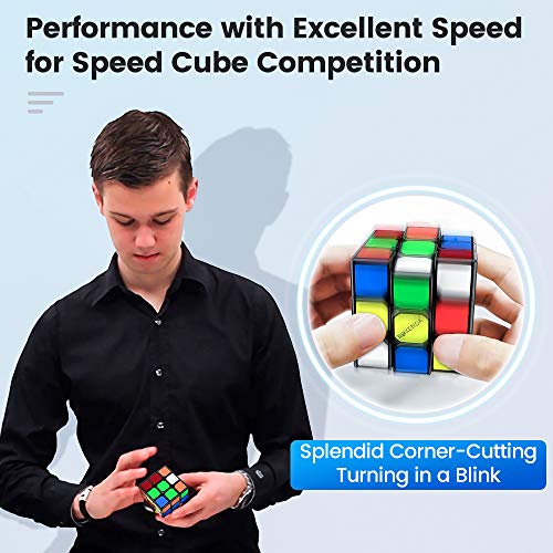 ROXENDA Speed Cube: Giro Fácil Y Juego Suave: Súper Duradero con Colores Vivos 3x3 Cube-Turns Más Rápido Y Más Preciso Que EI Original