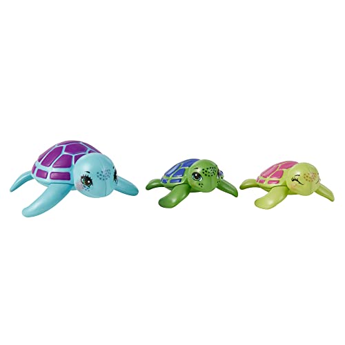 Royal Enchantimals Ocean Kingdom Tinsley Turtle y su familia Muñecas de juguete con mascotas tortugas, juego de plastilina y accesorios (Mattel HCF95)