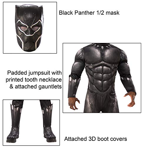 Rubies - Disfraz Oficial de la Pantera Negra de los Vengadores para Hombre Adulto