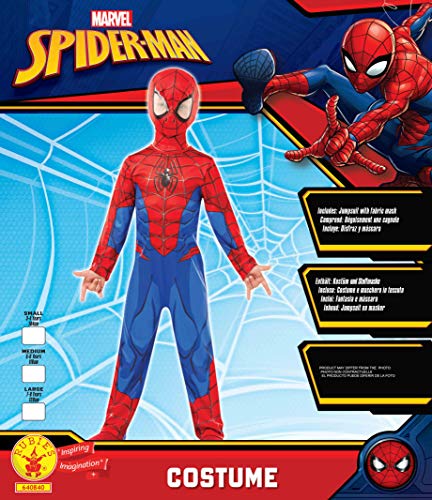 Rubies- Disney Spiderman Disfraz clásico de Spider-Man de Marvel, dibujo animado, Color surtido, Small (Rubie's 640840S)
