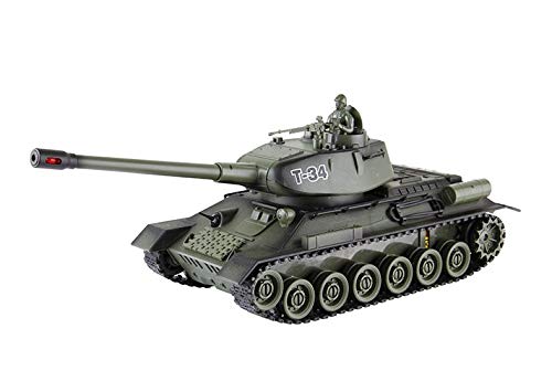 s-idee® Battle Panzer 99809 - Tanque de combate teledirigido (escala 1:28, con sistema de combate por infrarrojos integrado, 2,4 Ghz)