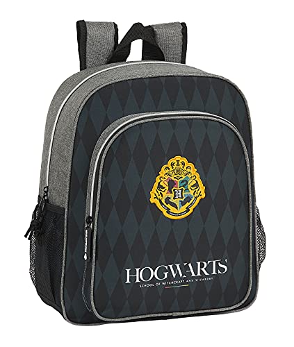 Safta Mochila Escolar Junior de Harry Potter Hogwarts, 320x120x380 mm, Negro/Gris (M640)