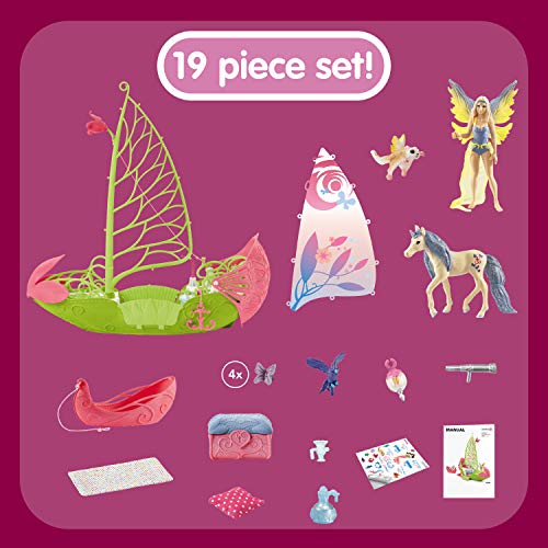 Schleich 42444 bayala play set - El mágico barco de flores de Sera, juguetes a partir de los 5 años