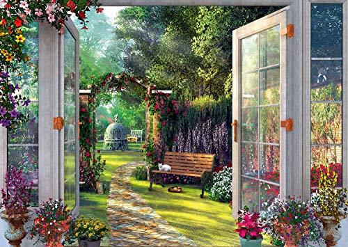 Schmidt Spiele- Dominic Davison - Puzzle (1000 Piezas), diseño de Vista en el jardín, Multicolor (A2101834)