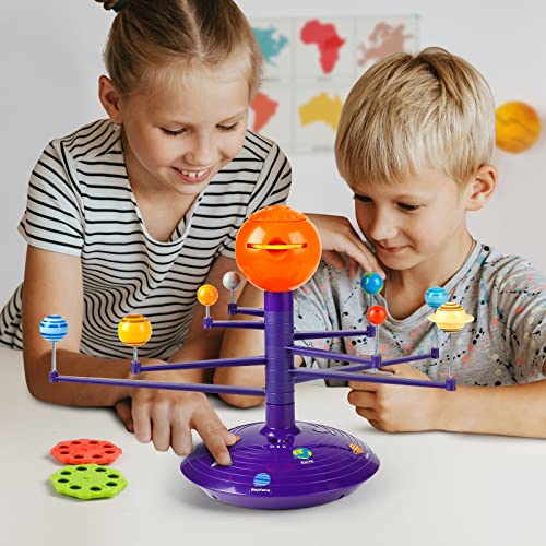 Science Can Sistema solar para niños, kit de modelo de sistema solar de astronomía parlante, juguetes espaciales con 8 planetas, proyector de planetario STEM juguetes para niños de 3 4 5+ años