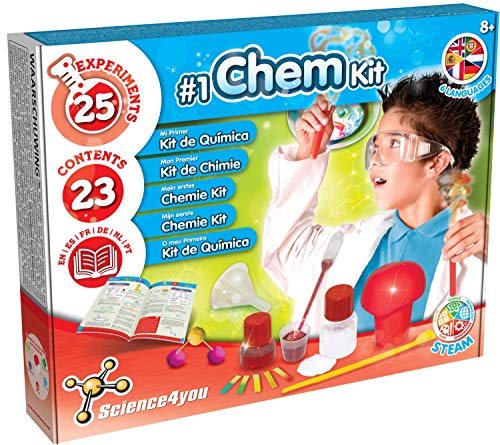 Science4you - Laboratorio de Quimica Niños +8 Años - Kit Ciencias con 25 Experimentos de Química para Niños: Ciencia Explosiva - Juego de Química y Juegos Educativos para Niños 8 9 10 11 12 Años