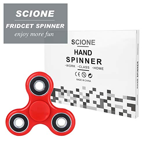 SCIONE Fidget Spinners Pack 5 Juguetes para Niños/Adultos Juguetes Sensory Fidget-ADHD Juguetes contra Ansiedad Reductor de Estrés Autismo Mejor EDC Spinner de Mano Juguete Trispinner