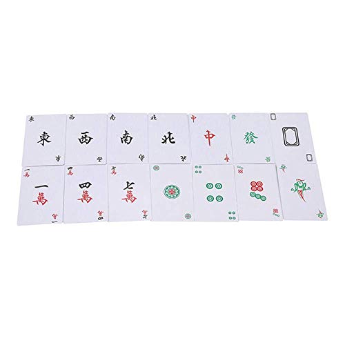 SEESEE.U 1 Caja de 144 Juegos de Cartas Chinas Mahjong Mah Jong de Papel para Juegos de Fiesta Divertidos Juegos de Juguete Divertidos para Fiestas