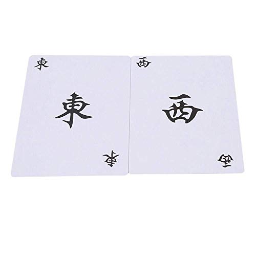 SEESEE.U 1 Caja de 144 Juegos de Cartas Chinas Mahjong Mah Jong de Papel para Juegos de Fiesta Divertidos Juegos de Juguete Divertidos para Fiestas