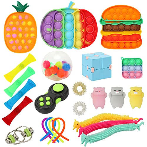 Sensory Fidget Toys Pack, herramientas de alivio del estrés y ansiedad juego de juguetes Fidget para niños adultos, juguetes autistas para TDAH, juguetes para niños de 3 a 12 años