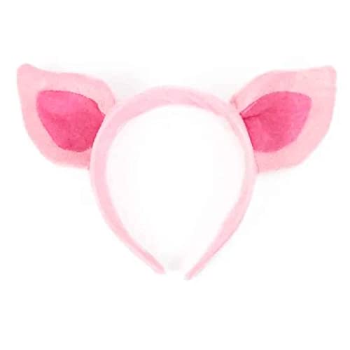 Set 2 piezas de disfraz de cerdito de color rosado, complemento para carnaval, halloween y celebraciones. Tamaño orejas: 17 x 24 x 3 cm