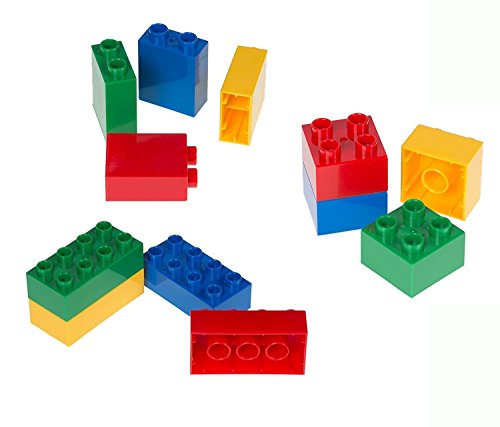 Set n.° 1 de Ladrillos Big Briks para Construir - 84 Piezas - Compatible con Todas Las Grandes Marcas - Tacos Grandes - Azul, Verde, Rojo, Amarillo