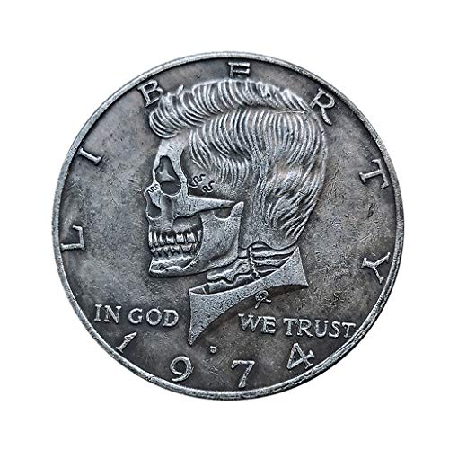 Sharplace Moneda de Truco de Magia Vintage Conmemorativa de Kennedy de Doble Cara