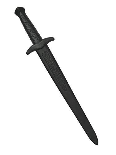 shoperama Cinturón doble con bolsillo y espada en dos versiones, caballero medieval, vikingo, Robin Hood guerrero, color negro