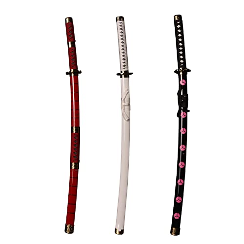 Skyward Blade Espada de madera Roronoa Zoro Katana, Anime Original Texture Samurai Sword, Kitetsu Katana para Cosplay Collection Traje de tres piezas