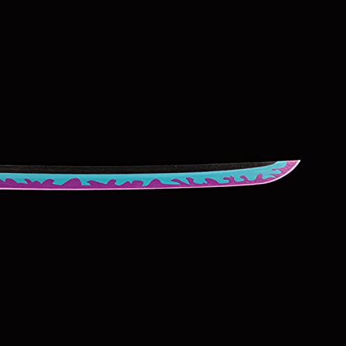 Skyward Blade Espada de madera Roronoa Zoro Katana, espada de Samurai japonesa de Trama Original Anime, Slash de Plumas de Cielo, Katana de Yama Enma Violeta para Colección Cosplay