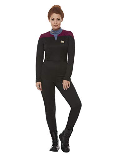 Smiffy's-Smiffys Officially Licensed Star Trek, Voyager Command Uniform oficial, color negro, S-UK Size 08-10 52340S