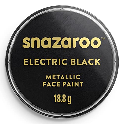 Snazaroo- Pintura facial y Corporal, 18 ml, Color negro metálico, 0 (Colart 1118110)