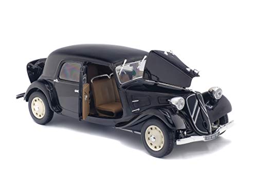 Solido- Citroën Traction 11 Cv-1937 - Coche en Miniatura de colección, 1800903, Color Negro
